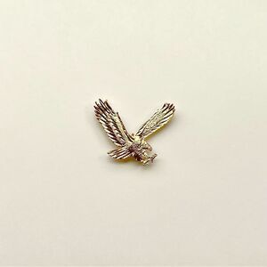 14k Yellow Gold Eagle Pendant | Real Gold Eagle Charm | Patriots charm | Eagle |
